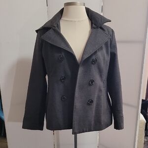 American Rag Charcoal Pea Coat. Excellent Condition, Double Breasted, Has Hood